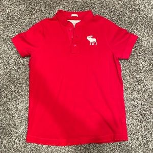 Abercrombie & Fitch large red muscle polo
